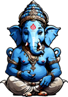 Ganesha Cartoon Design AI Generative png
