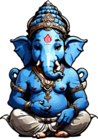 ganesha tecknad serie design ai generativ png