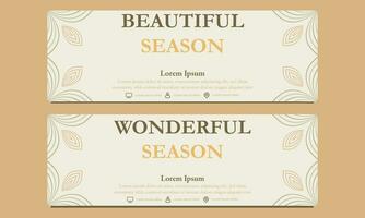 abstract floral soft color horizontal banner template. Suitable for web banner, banner and internet ads vector