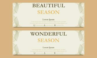 abstract floral soft color horizontal banner template. Suitable for web banner, banner and internet ads vector