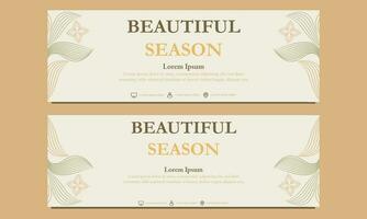 abstract floral soft color horizontal banner template. Suitable for web banner, banner and internet ads vector