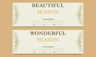 abstract floral soft color horizontal banner template. Suitable for web banner, banner and internet ads vector