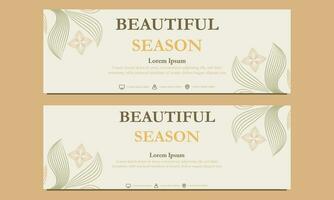 abstract floral soft color horizontal banner template. Suitable for web banner, banner and internet ads vector