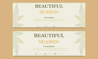 abstract floral soft color horizontal banner template. Suitable for web banner, banner and internet ads vector