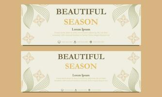 abstract floral soft color horizontal banner template. Suitable for web banner, banner and internet ads vector