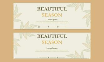 abstract floral soft color horizontal banner template. Suitable for web banner, banner and internet ads vector