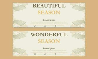 abstract floral soft color horizontal banner template. Suitable for web banner, banner and internet ads vector