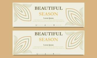 abstract floral soft color horizontal banner template. Suitable for web banner, banner and internet ads vector