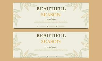 abstract floral soft color horizontal banner template. Suitable for web banner, banner and internet ads vector