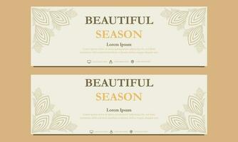 abstract floral soft color horizontal banner template. Suitable for web banner, banner and internet ads vector