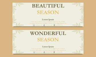 abstract floral soft color horizontal banner template. Suitable for web banner, banner and internet ads vector