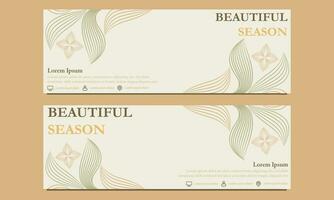 abstract floral soft color horizontal banner template. Suitable for web banner, banner and internet ads vector