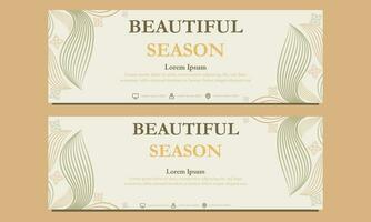 abstract floral soft color horizontal banner template. Suitable for web banner, banner and internet ads vector