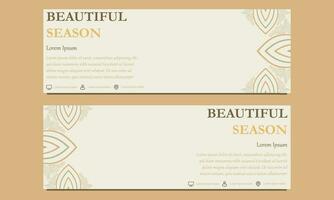 abstract floral soft color horizontal banner template. Suitable for web banner, banner and internet ads vector