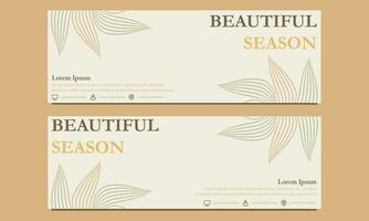 abstract floral soft color horizontal banner template. Suitable for web banner, banner and internet ads vector