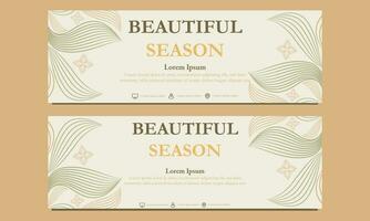 abstract floral soft color horizontal banner template. Suitable for web banner, banner and internet ads vector