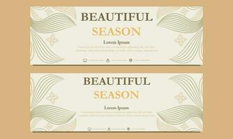 abstract floral soft color horizontal banner template. Suitable for web banner, banner and internet ads vector