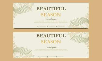 abstract floral soft color horizontal banner template. Suitable for web banner, banner and internet ads vector