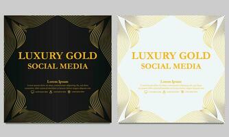 golden floral social media template. suitable for social media post, web banner, cover and card vector