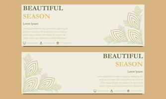 abstract floral soft color horizontal banner template. Suitable for web banner, banner and internet ads vector