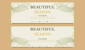 abstract floral soft color horizontal banner template. Suitable for web banner, banner and internet ads vector