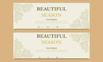 abstract floral soft color horizontal banner template. Suitable for web banner, banner and internet ads vector