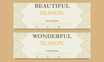 abstract floral soft color horizontal banner template. Suitable for web banner, banner and internet ads vector