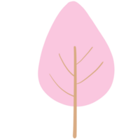 Minimal pink tree illustration png