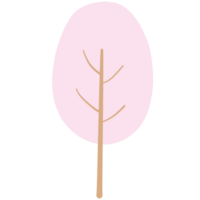 mínimo Rosa árvore ilustração png