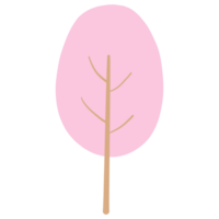 mínimo Rosa árvore ilustração png