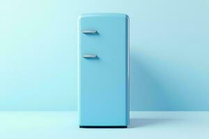 Cool Blue fridge background. Generate Ai photo