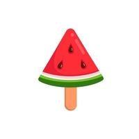 Watermelon popsicle on white background.Vector Illustration. vector