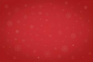 Horizontal background with snowflakes and snowfall. Abstract red  background. Christmas backdrop. Winter Christmas and New Year background. Vector illustration.