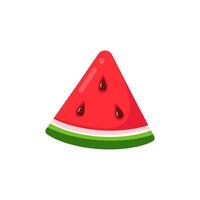 Slice of watermelon. Fruit illustration for farm market menu.Vector Isolated on white background. vector