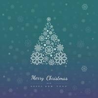Abstract Christmas tree on  mysterious purple and green background. Christmas vector card. Pine tree. Greeting card.