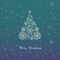 Abstract Christmas tree on  mysterious purple and green background. Christmas vector card. Pine tree. Greeting card.