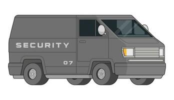 Security guard car vector illustration.