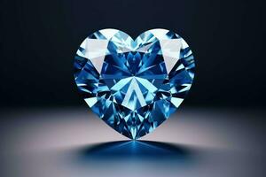 Flawless New heart shaped diamond. Generate Ai photo