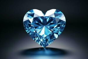 Romantic New heart shaped diamond. Generate Ai photo