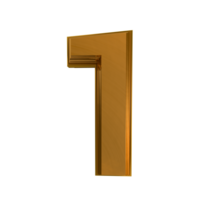 guld siffra 3d text effekter png