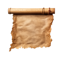 oud papier rollen oude papyrus - generatief ai png