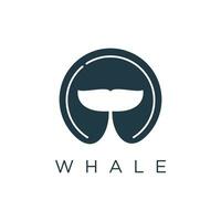 Whale design element vector with modern creative concept idea