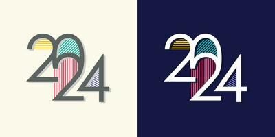 2024 logo design element vector with modern concept idea