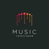 Music design element vector with modern creative concept idea