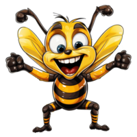 abeja . ai generado png