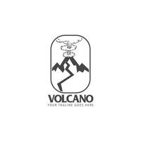 volcano logo vector