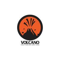 volcán logo vector