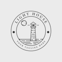 light house line art logo vector illustration graphic design
