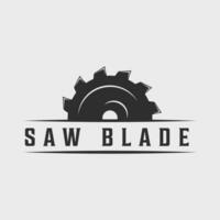 saw blade carpentry logo vintage vector illustration template icon graphic design