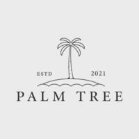 palm tree line art logo vector symbol illustration graphic design